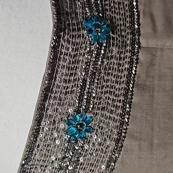 Body by Victoria’s Secret Light Brown Linen-Blend Skirt with Beaded Waist Size 6 - Picture 3 of 5